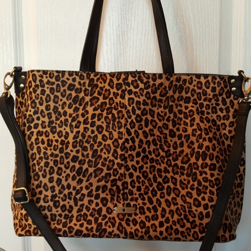 New Lucky Brand Calf Hair Tote Handbag